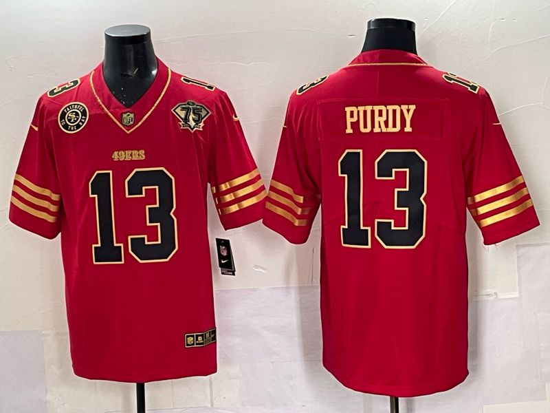 Men Nike San Francisco 49ers #13 Purdy red Limited NFL 2025 Jersey 0056